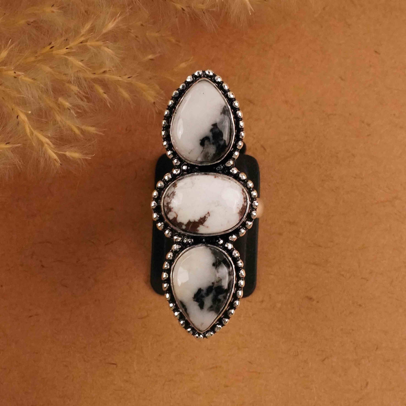 Natural Zebra Jasper & Wild Horse Silver Plated Handmade Ring - 7MM: Product ID: 260412151555 Product - Handmade Silver Plated Ring Metal - 92.5 Sterling Silver Plated Ring Size - 7MM Gemstone - Zebra Jasper / Wild Horse Gemstone Origin - Africa / United States Gemston