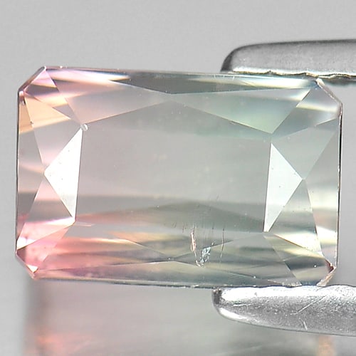 Natural Bi Color Tourmaline Gemstones 2.50 Ct. Octagon Shape 8.5 x 5.6 Mm. (1 of 3)