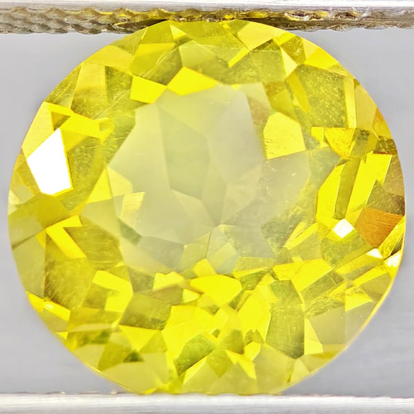 Natural Yellow Lemon Quartz Gemstones 3.48 Ct. Round Shape 10 Mm. (1 of 3)