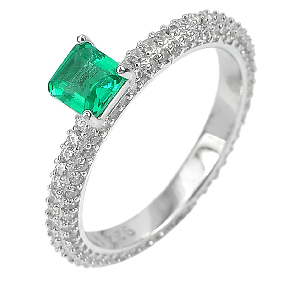 925 Sterling Silver Ring Jewelry White Gold Plated Size 8: Product ID: 200107775 Product Type: 925 Sterling Silver Fine Jewelry Jewelry Weight: 2.97 Grams. Ring Size: 8 Resizable(Fee) Gemstones Color: Silver Metal: Solid Silver 92.5%. Gemstone Detail: Square 