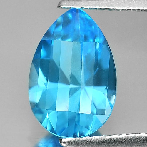 Natural Swiss Blue Topaz Gemstones 3.38 Ct. Pear Shape 12 x 8 Mm. (1 of 3)