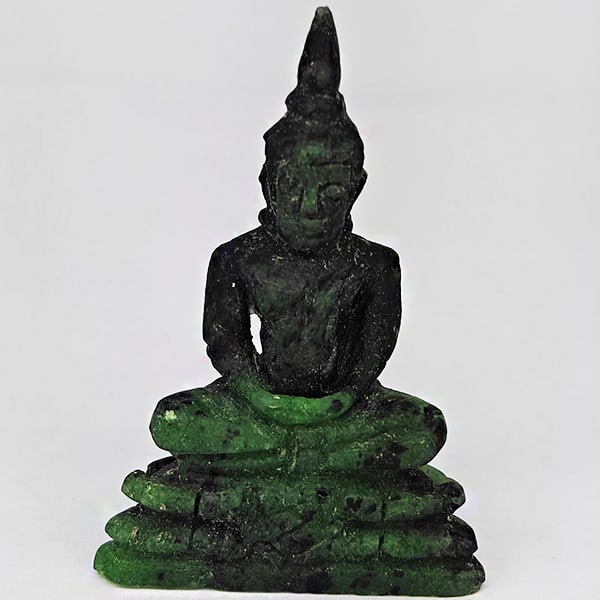 Natural Red Green Ruby in Zoisite 57.53 Ct. Buddha Carving Shape 44 x 29 Mm. (1 of 3)