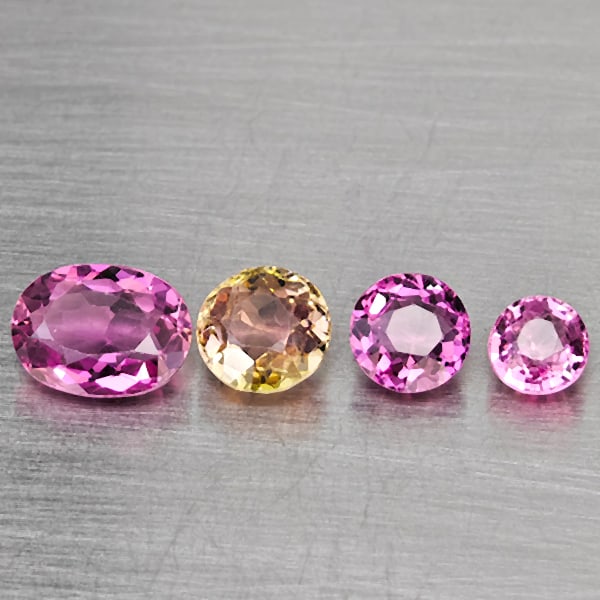 Natural Mixed Color Tourmaline Gemstones 2.33 Ct. 4 Pcs. Mixed Shape (1 of 3)