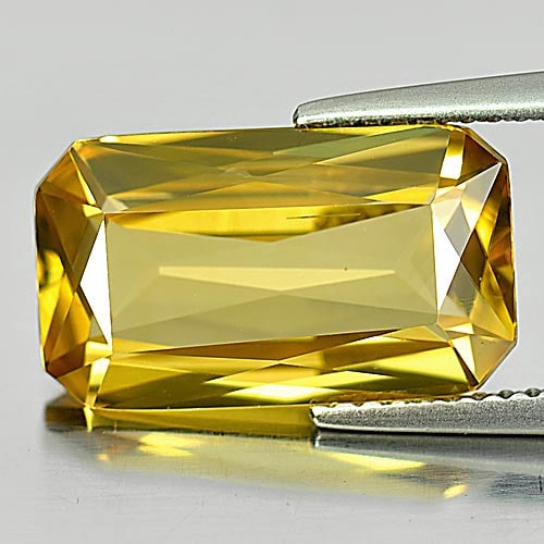 Natural Yellow Zircon Gemstones 8.19 Ct. Octagon Shape 15.3 x 8.8 Mm. (1 of 3)