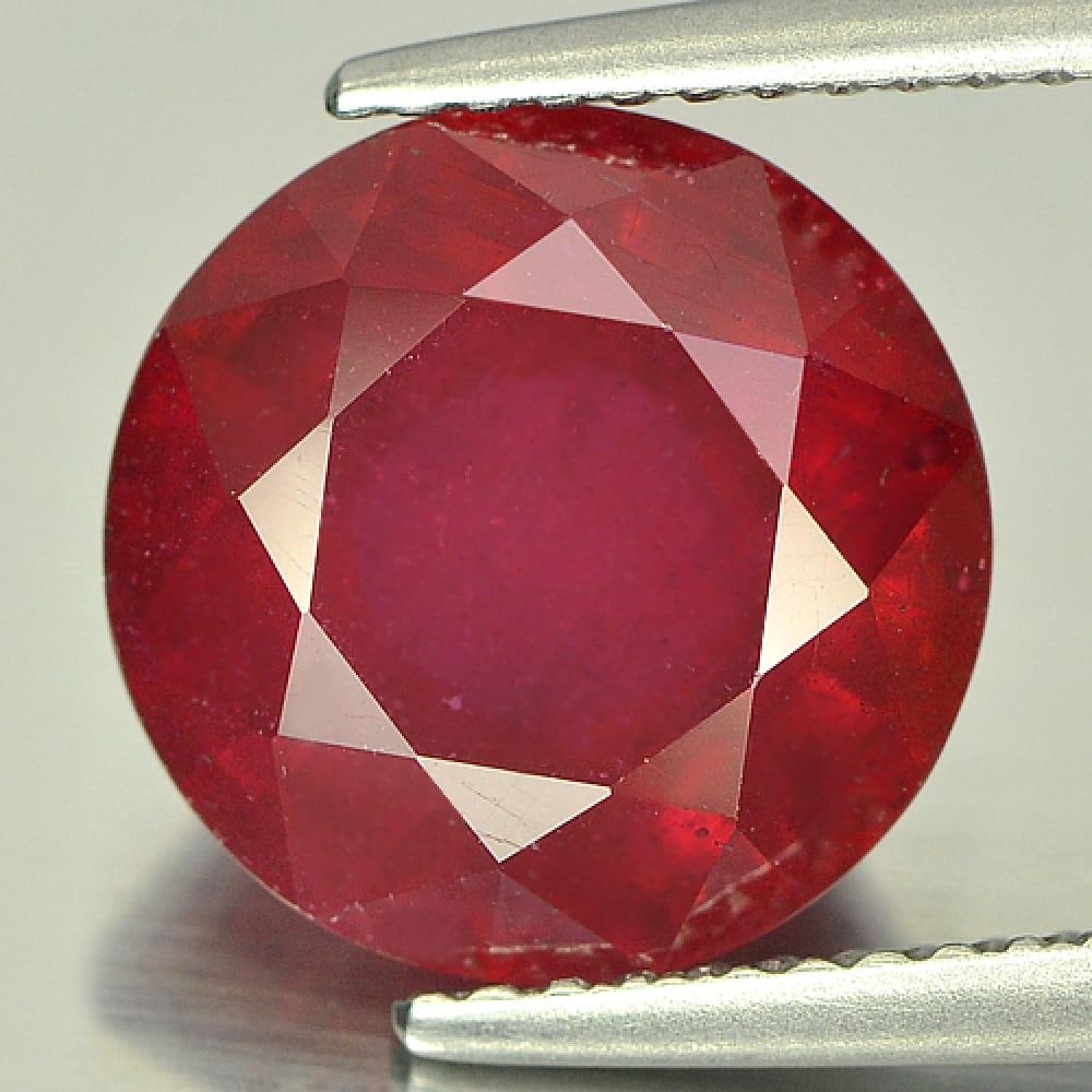 Natural Purplish Red Ruby Gemstones 6.13 Ct. Round Shape 10.6 Mm.: Product ID: 805905171 Product Name: Natural Ruby Weight: 6.13 CT. Size: 10.6 x 10.6 x 6.4 MM. Shape: Round Color: Purplish Red Clarity:VSI Luster: Good Gems Origin: Madagascar Treatment: Heated (Lead-