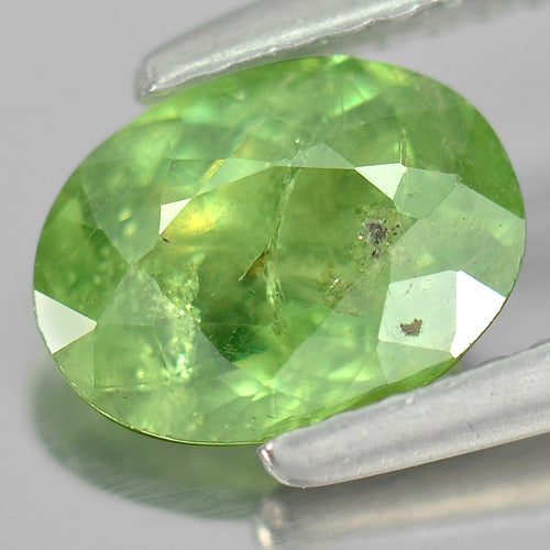 Natural Green Demantoid Garnet Gemstones 1.25 Ct. Oval Shape 8 x 6 Mm. (1 of 3)