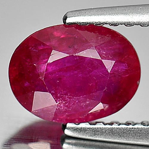 Natural Purplish Pink Ruby Gemstones 1.21 Ct. Oval Shape 7.4 x 5.6 Mm. (1 of 3)