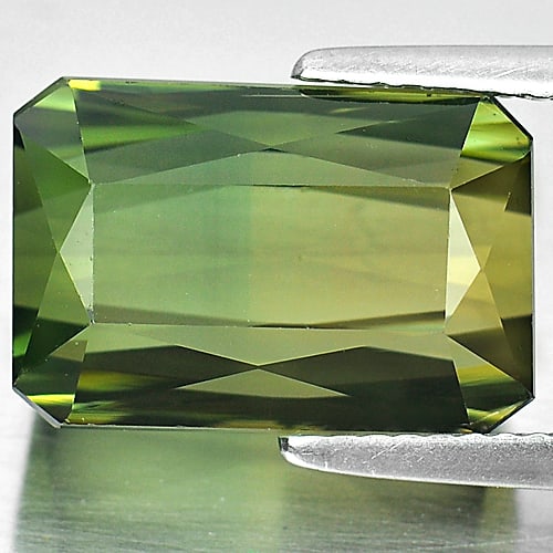Natural Green Tourmaline Gemstones 10.64 Ct. Clean Octagon Shape 13.7 x 9.2 Mm. (1 of 3)