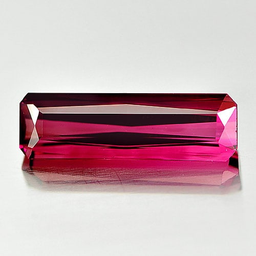Natural Reddish Pink Tourmaline Gemstones 3.35 Ct. Octagon Shape 16.7 x 5.1 Mm. (1 of 3)