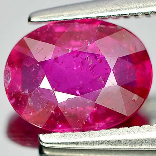 Natural Purplish Pink Ruby Gemstones 1.51 Ct. Oval Shape 8.1 x 6.2 Mm. (1 of 3)