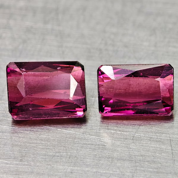 Natural Party Color Pink Tourmaline 1.19 Ct. 2 Pcs. Octagon Shape 5.5 x 4.1 Mm.: Product ID: 807250559 Product Name: Natural Tourmaline Weight: 1.19 CT. Size: 5.5 x 4.1 x 2.9 MM. Shape: Octagon Color: Party Color Pink Clarity:VSI Luster: Good Gems Origin: Nigeria Treatment: Unheat