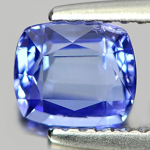 Natural Blue Tanzanite Gemstones 1.04 Ct. Cushion Shape 6 x 5.31 Mm. (1 of 4)