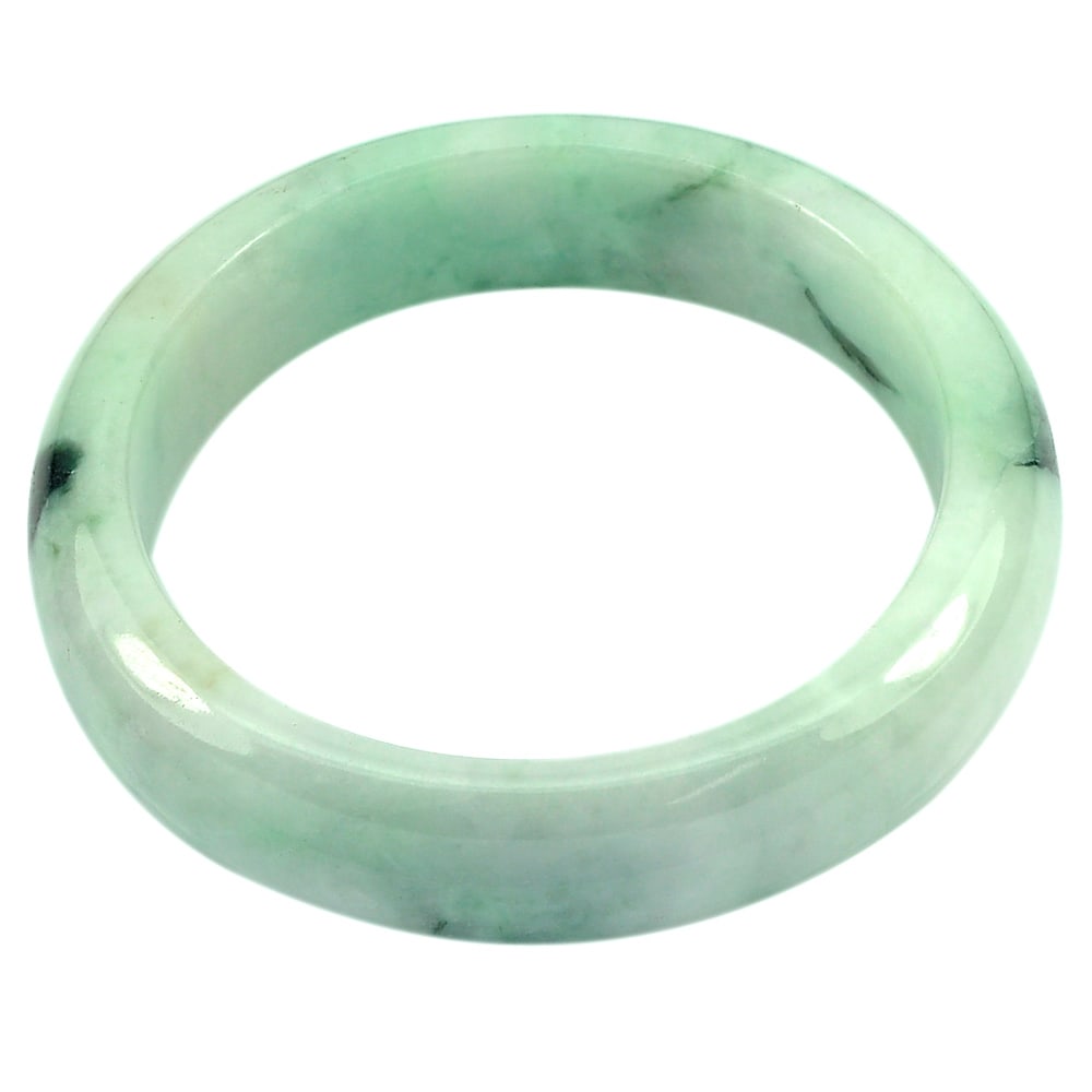 Natural Green Jade Gemstones Bangle 353.56 Ct. Diameter 56 Mm. (1 of 3)