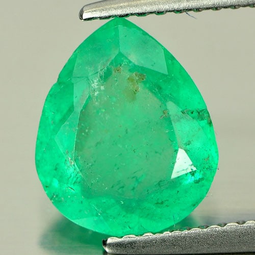 Natural Green Emerald Gemstones 1.97 Ct. Pear Shape 10 x 8.3 Mm. (1 of 3)