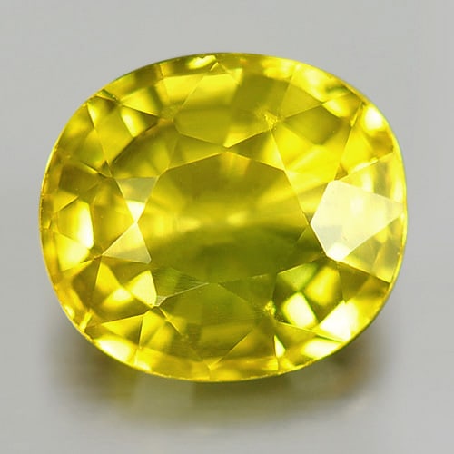 Natural Greenish Yellow Sapphire Gemstones 2.64 Ct. Oval Shape 8.6 x 7.6 Mm. (1 of 3)