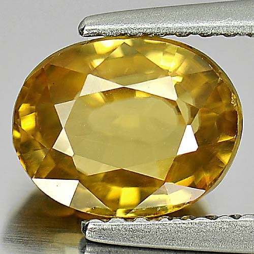 Natural Yellow Zircon Gemstones 2.96 Ct. Oval Shape 8.3 x 6.6 Mm.: Product ID: 807729225 Product Name: Natural Zircon Weight: 2.96 CT. Size: 8.3 x 6.6 x 4.5 MM. Shape: Oval Color: Yellow Clarity:VS Luster: Very Good Gems Origin: Cambodia Treatment: Heated Crystal Str