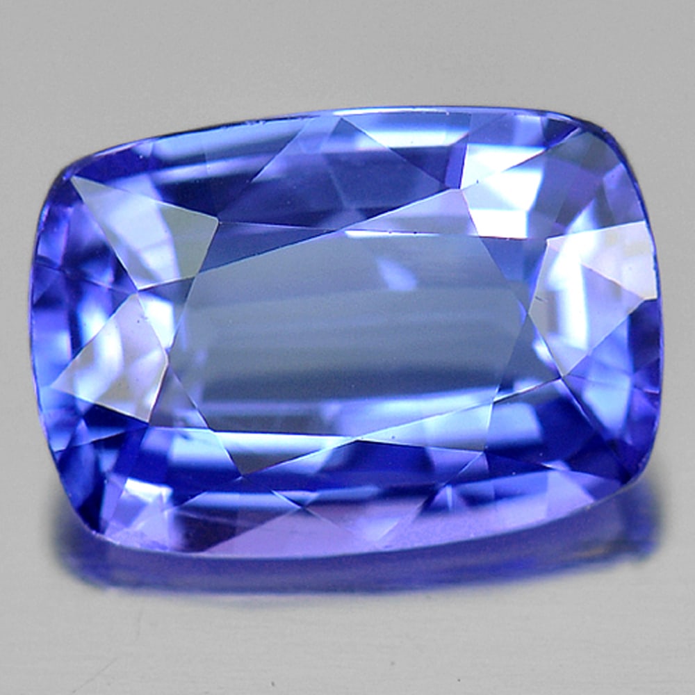Natural Blue Tanzanite Gemstones 1.41 Ct. Clean Cushion Shape 7.5 x 5 Mm. (1 of 3)