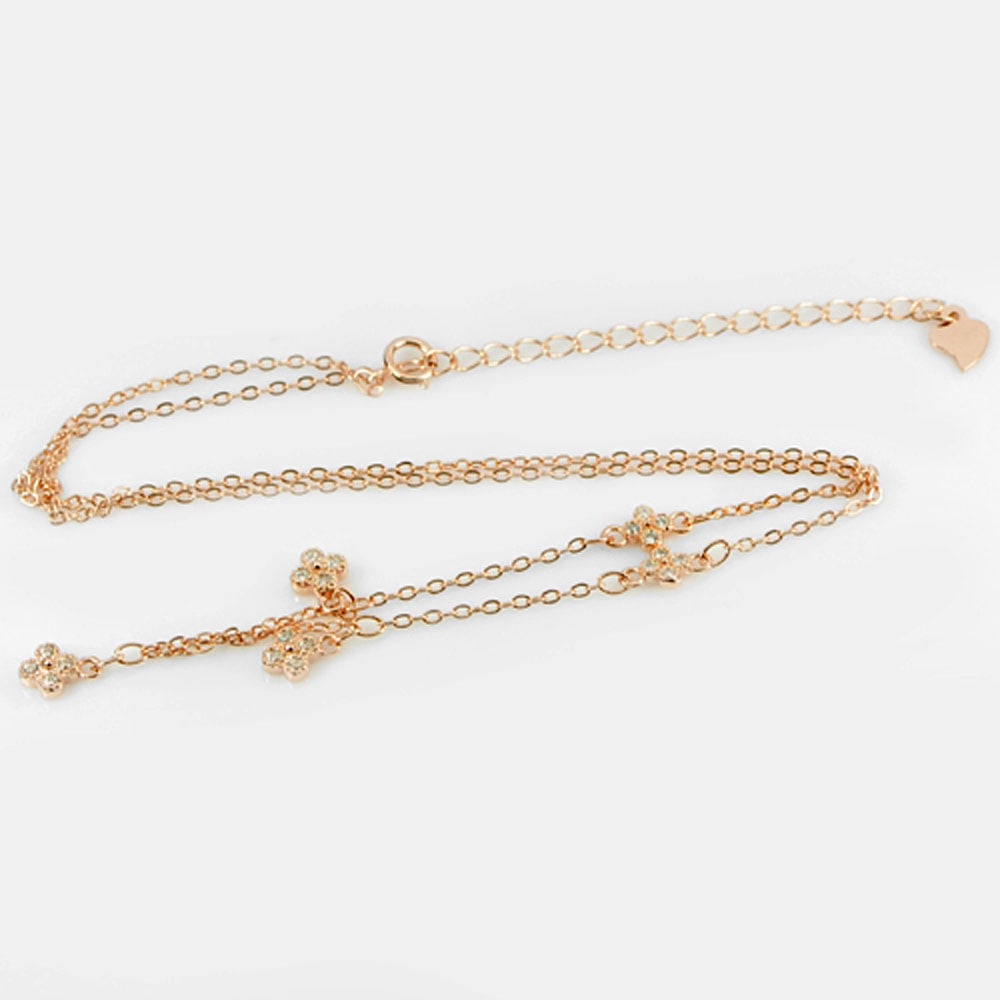 925 Sterling Silver Necklace Jewelry Rose Gold Plated Length 17 Inch. 2.46 Grams: Product ID: 280540244 Product Type: 925 Sterling Silver Fine Jewelry Jewelry Weight: 2.46 Grams. Gemstones Color: Gold Metal: Solid Silver 92.5%. Gemstone Detail: About 2.46 Grams. Round White CZ Size