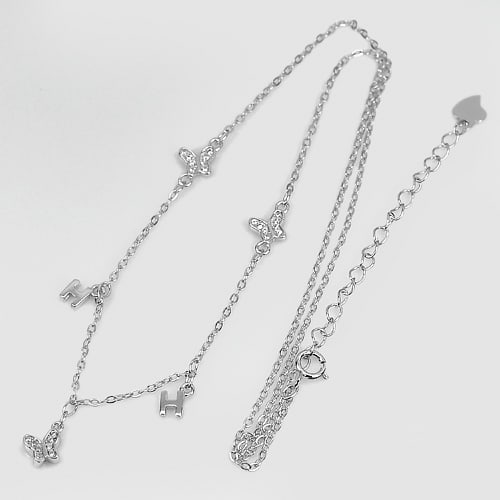 925 Sterling Silver Necklace Jewelry White Gold Plated Length 16 Inch 2.39 G: Product ID: 280540238 Product Type: 925 Sterling Silver Fine Jewelry Jewelry Weight: 2.39 Grams. Gemstones Color: Silver Metal: Solid Silver 92.5%. Gemstone Detail: About 2.39 Grams. Round White CZ Si