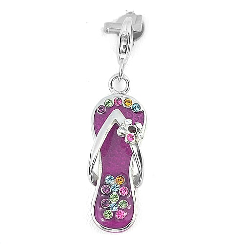 925 Sterling Silver Pendant Jewelry 39 x 10 Mm. 3.93 G. Slippers Purple Enamel: Product ID: 281330153 Product Type: 925 Sterling Silver Fine Jewelry Jewelry Weight: 3.93 Grams. Gemstones Color: Purple Metal: Solid Silver 92.5%. Gemstone Detail: Round CZ Size 1 x 1 Mm. Many. At Yo