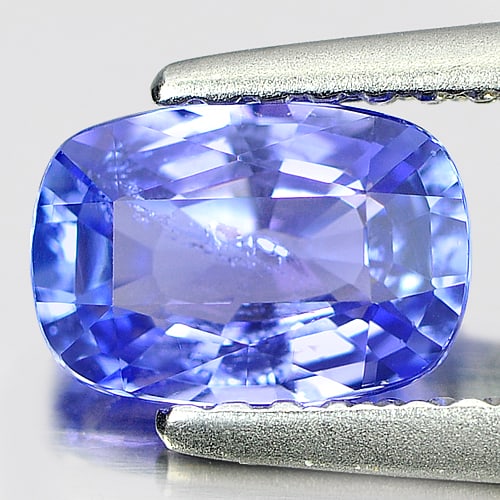Natural Violetish Blue Tanzanite Gemstones 1.00 Ct. Cushion Shape 7.2 x 5 Mm.: Product ID: 807005789 Product Name: Natural Tanzanite Weight: 1.00 CT. Size: 7.2 x 5 x 3.4 MM. Shape: Cushion Color: Violetish Blue Clarity:SI Luster: Good Gems Origin: Tanzania Treatment: Heated Crys
