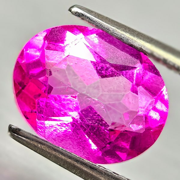 Natural Pink Topaz Gemstones 2.33 Ct. Oval Shape 9.1 x 7.1 Mm.: Product ID: 807168248 Product Name: Natural Topaz Weight: 2.33 CT. Size: 9.1 x 7.1 x 4.6 MM. Shape: Oval Color: Pink Clarity:VSI Luster: Good Gems Origin: Brazil Treatment: Treated Crystal Structure: 