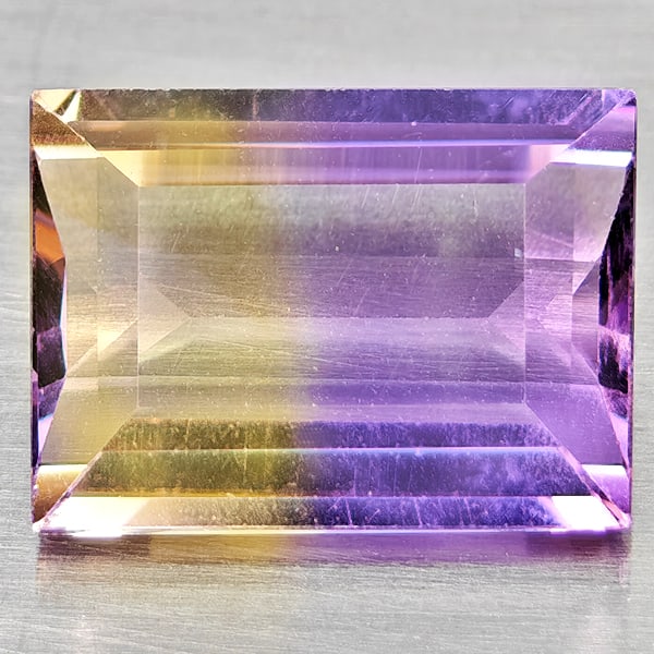 Natural Bi Color Ametrine Gemstones 3.30 Ct. Baguette Shape 11 x 8 Mm. (1 of 3)