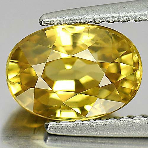 Natural Yellow Zircon Gemstones 2.86 Ct. Oval Shape 8.7 x 6.2 Mm.: Product ID: 807729222 Product Name: Natural Zircon Weight: 2.86 CT. Size: 8.7 x 6.2 x 5 MM. Shape: Oval Color: Yellow Clarity:VS Luster: Very Good Gems Origin: Cambodia Treatment: Heated Crystal Struc