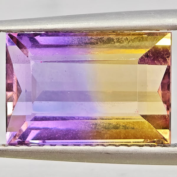 Natural Bi Color Ametrine Gemstones 4.64 Ct. Baguette Shape 12.2 x 8.2 Mm. (1 of 3)