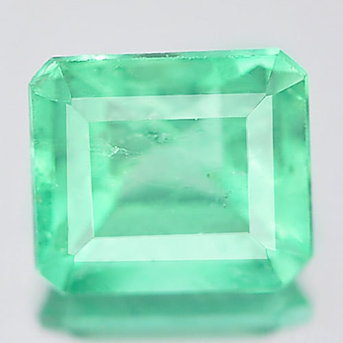 Natural Green Emerald Gemstones 0.46 Ct. Octagon Shape 4.8 x 4.2 Mm. (1 of 3)