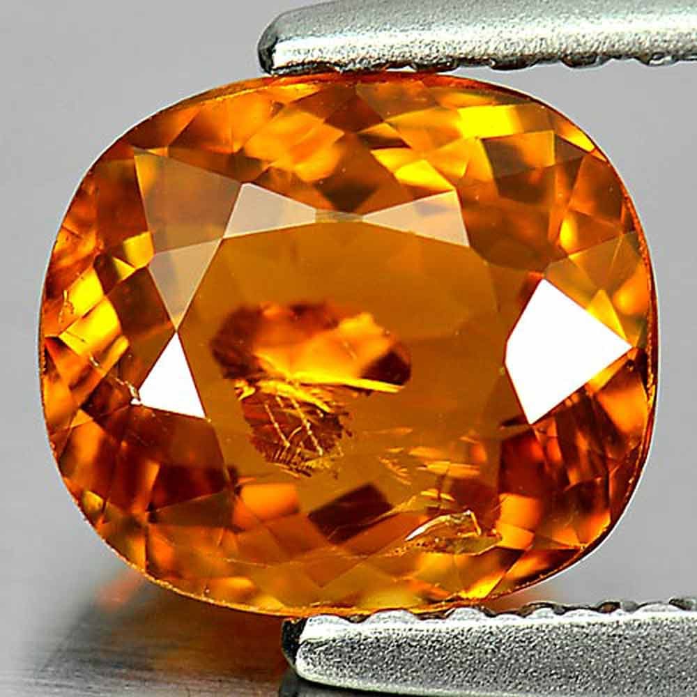 Natural Orange Tourmaline Gemstones 1.04 Ct. Cushion Shape 7.1 x 6.2 Mm. (1 of 3)