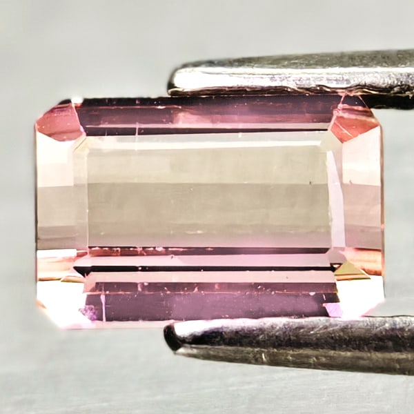 Natural Peach Pink Tourmaline Gemstones 1.18 Ct. Octagon Shape 7.2 x 4.9 Mm. (1 of 3)