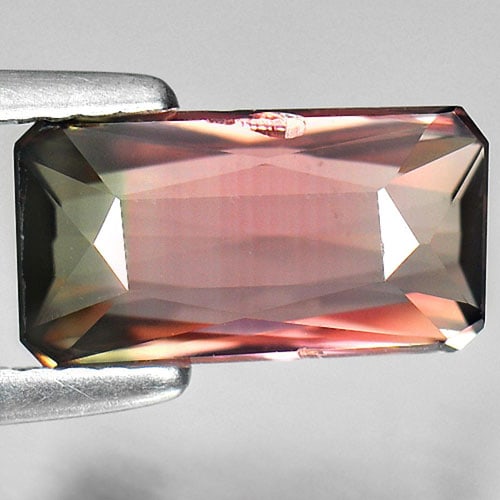 Natural Bi Color Tourmaline Gemstones 2.71 Ct. Octagon Shape 10.7 x 5.8 Mm. (1 of 3)