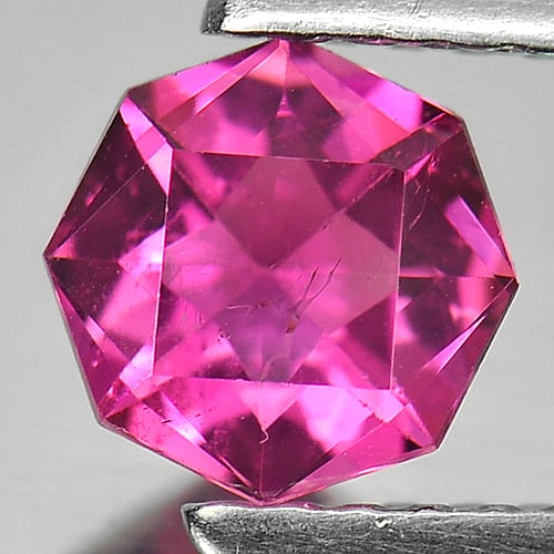 Natural Pink Tourmaline Gemstones 0.58 Ct. Trilliant Shape 6 x 5.6 Mm. (1 of 3)