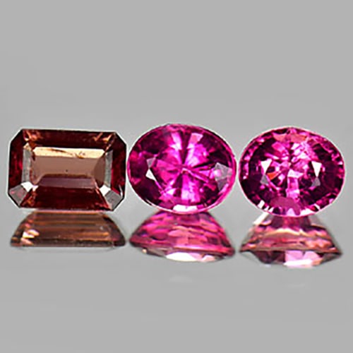 Natural Pink Tourmaline Gemsotnes 2.53 Ct. 3 Pcs. Mixed Shape Mixed Size (1 of 3)