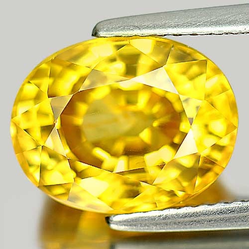 Natural Yellow Zircon Gemstones 8.18 Ct. Clean Oval Shape 11.7 x 9.2 Mm. (1 of 3)