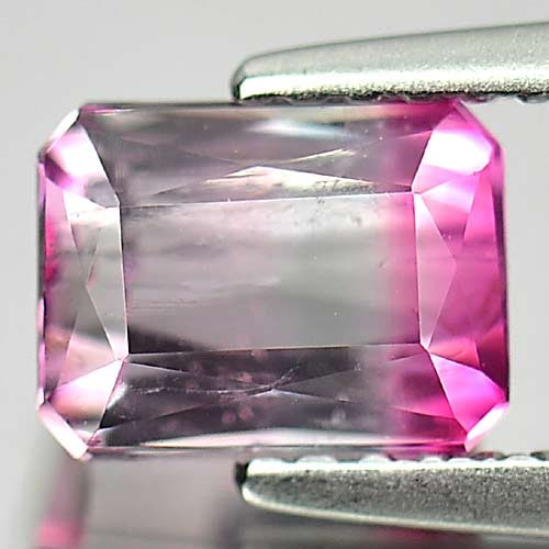 Natural Bi Color Tourmaline Gemstones 1.79 Ct. Octagon Shape 7.1 x 5.4 Mm. (1 of 3)
