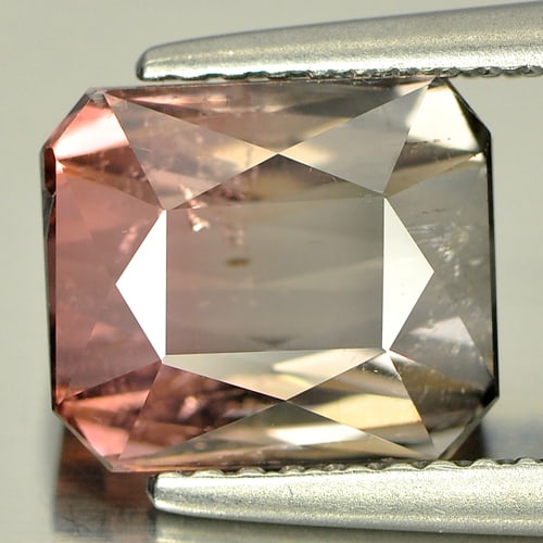 Natural Bi Color Tourmaline Gemstones 3.42 Ct. Octagon Shape 9.1 x 7.8 Mm. (1 of 3)