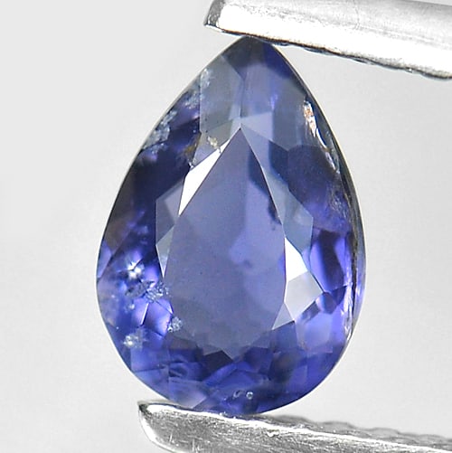 Natural Violet Blue Iolite Gemstones 0.51 Ct. Pear Shape 6.8 x 4.8 Mm. (1 of 3)