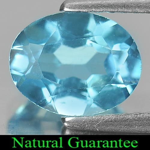 Natural Swiss Blue Topaz Gemstones 2.45 Ct. Oval Shape 9 x 7 Mm. (1 of 3)