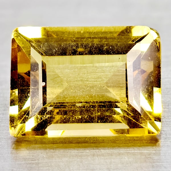 Natural Yellow Citrine Gemstones 1.46 Ct. Baguette Shape 8.1 x 5.9 Mm. (1 of 3)