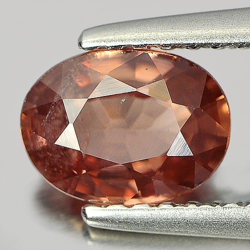 Natural Imperial Zircon Gemstones 1.26 Ct. Oval Shape 7 x 5.3 Mm. (1 of 3)