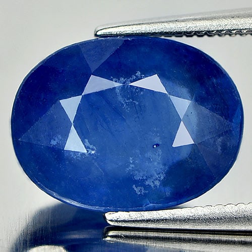 Natural Blue Sapphire Gemstones 7.56 Ct. Oval Shape 13 x 9.8 Mm.: Product ID: 806009955 Product Name: Natural Blue Sapphire Weight: 7.56 CT. Size: 13 x 9.8 x 6.2 MM. Shape: Oval Color: Blue Clarity:SI1 Luster: Good Gems Origin: Madagascar Treatment: Heated (Lead-gla