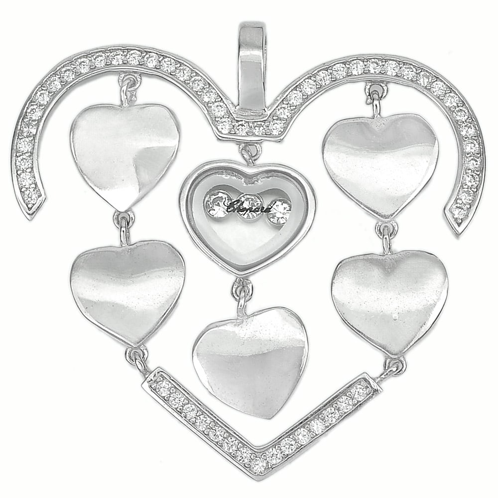 7.02 G. Heart Design Real 925 Sterling Silver Fine Jewelry Pendant with Cz: Product ID: 202101736 Product Type: 925 Sterling Silver Fine Jewelry Jewelry Weight: 7.02 Grams. Gemstones Color: Silver Metal: Solid Silver 92.5%. Gemstone Detail: White CZ Round Size 1 x 1 Mm. and W