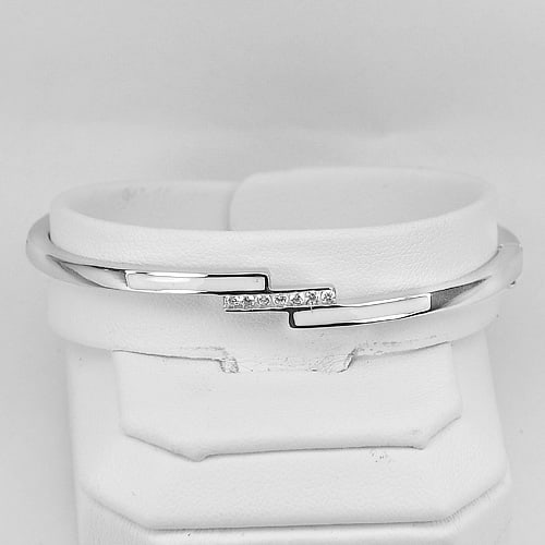 8.57 G. White Enamel Real 925 Sterling Silver Jewelry Bangle Diameter 54 mm.: Product ID: 280550047 Product Type: 925 Sterling Silver Fine Jewelry Jewelry Weight: 8.57 Grams. Gemstones Color: Silver Metal: Solid Silver 92.5%. Gemstone Detail: Average Range 8.31 - 8.57 Gram Per 