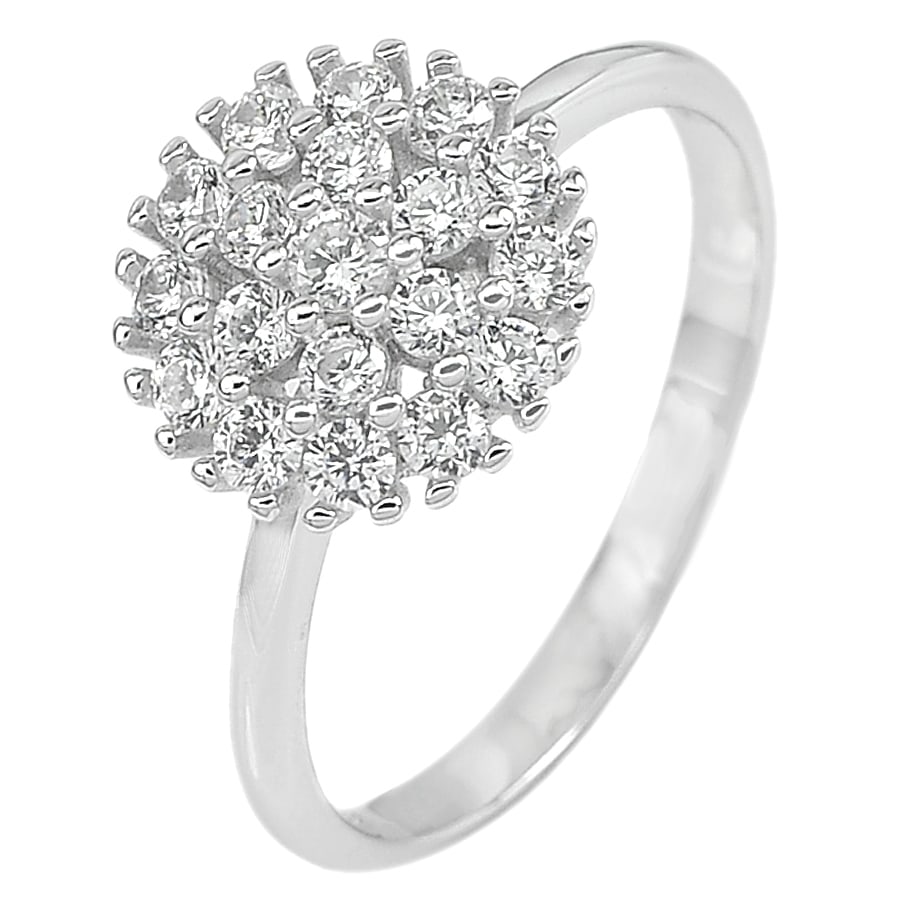 Fashion Jewelry 2.19 G. Real 925 Sterling Silver with CZ Beautiful Ring Size 7 (1 of 3)