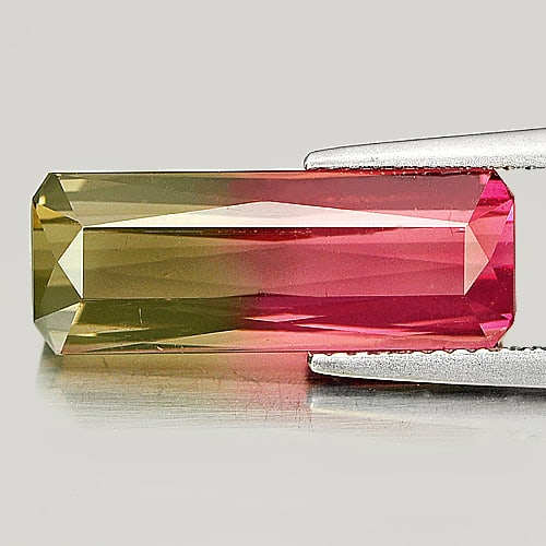 Natural Watermelon Tourmaline Gemstones7.87 Ct. Octagon Shape 18.8 x 7 Mm.: Product ID: 807239300 Product Name: Natural Tourmaline Weight: 7.87 CT. Size: 18.8 x 7 x 6 MM. Shape: Octagon Color: Watermelon Clarity:VVS Luster: Very Good Gems Origin: Nigeria Treatment: Unheated C
