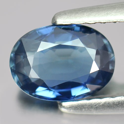 Natural Blue Sapphire Gemstones 1.14 Ct. Clean Oval Shape 7.21 x 5.24 Mm. (1 of 4)