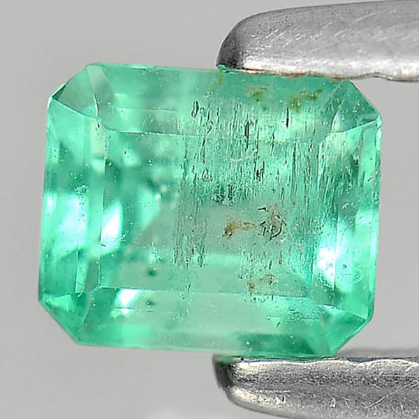 Natural Green Emerald Gemstones 0.42 Ct. Octagon Shape 4.8 x 4.1 Mm. (1 of 3)