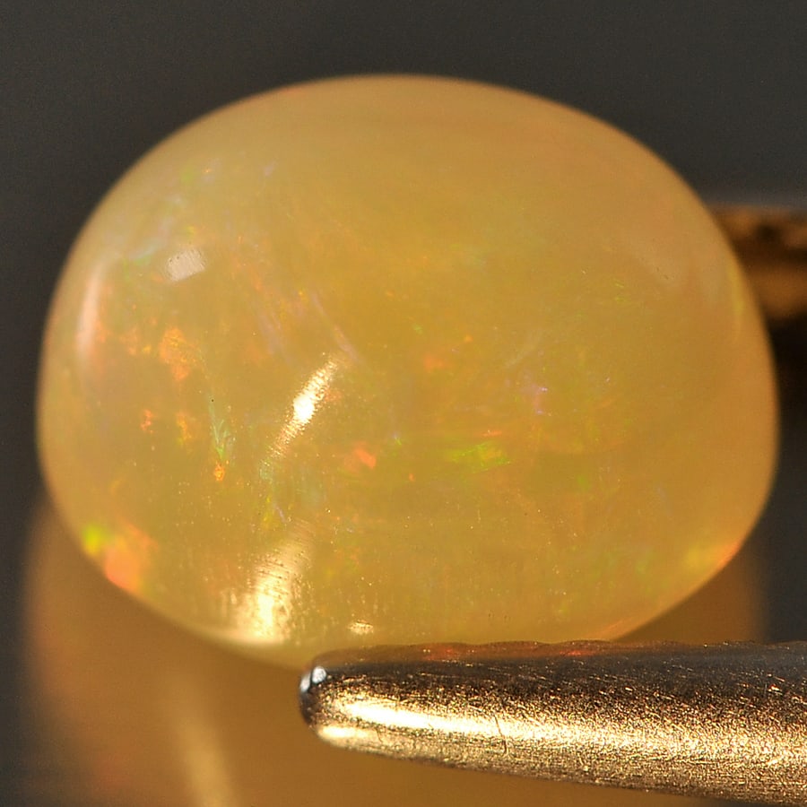 Natural Multi Color Opal Gemstones 1.97 Ct. Oval Cabochon 8.5 x 6.9 Mm. (1 of 3)